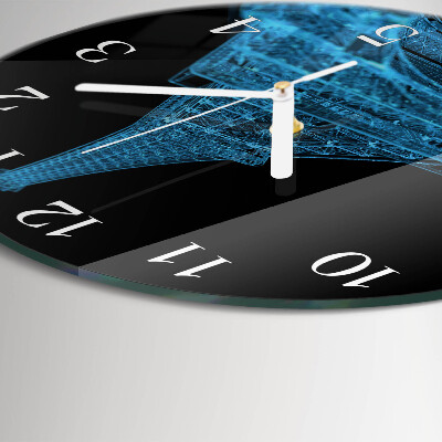 Glas wanduhr Eiffelturm Paris