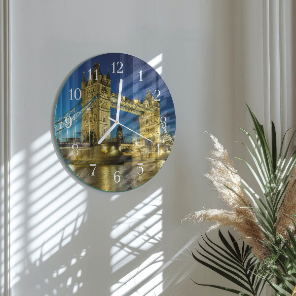 Glas wanduhr London Bridge