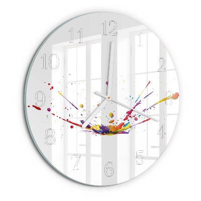 Glas wanduhr Flecken