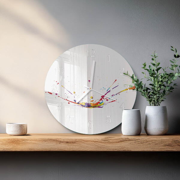 Glas wanduhr Flecken