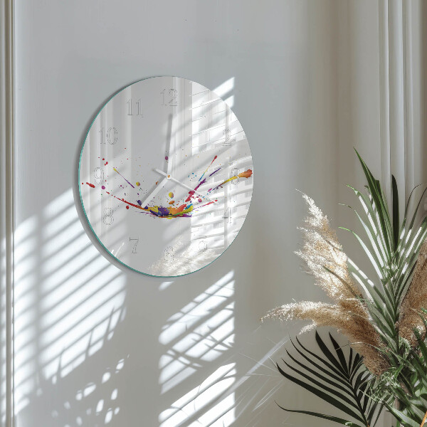 Glas wanduhr Flecken