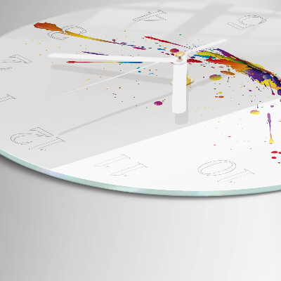 Glas wanduhr Flecken