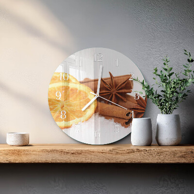 Glas wanduhr Zitrone Vanille