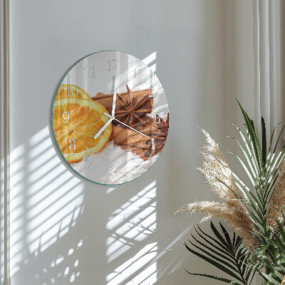 Glas wanduhr Zitrone Vanille