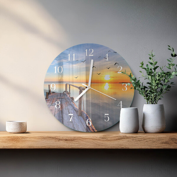 Glas wanduhr Pier