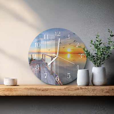 Glas wanduhr Pier