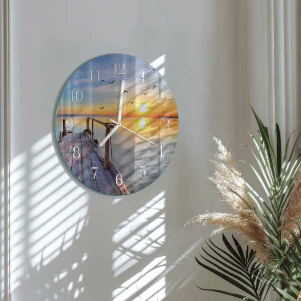 Glas wanduhr Pier
