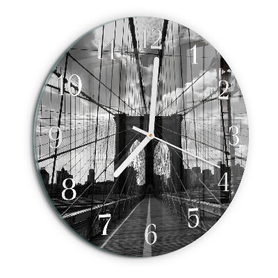 Glas wanduhr Brücke