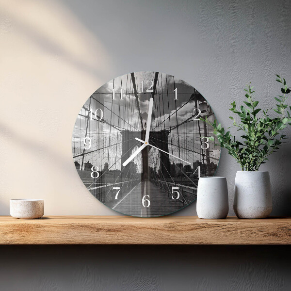 Glas wanduhr Brücke