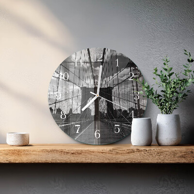 Glas wanduhr Brücke