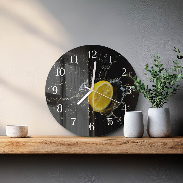 Glas wanduhr Zitronensäure