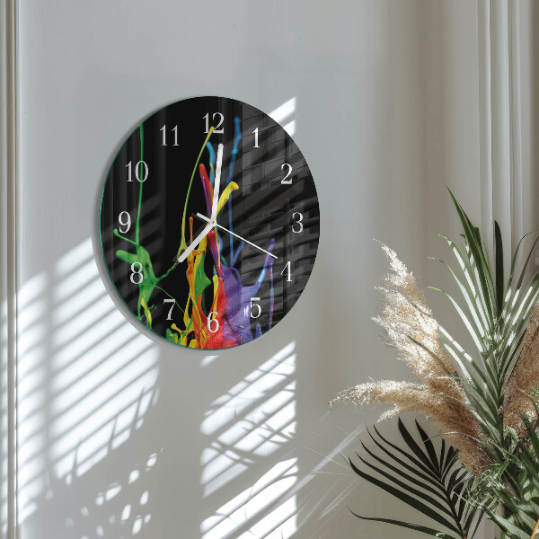 Glas wanduhr Farbe