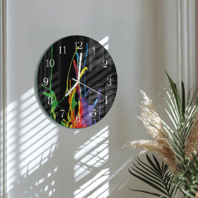 Glas wanduhr Farbe
