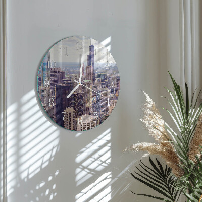 Glas wanduhr Horizont