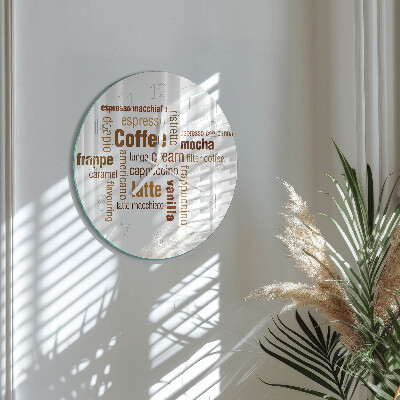 Glas wanduhr Kaffee