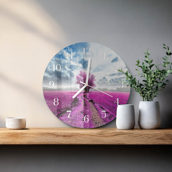 Glas wanduhr Feld
