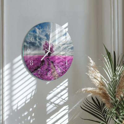 Glas wanduhr Feld