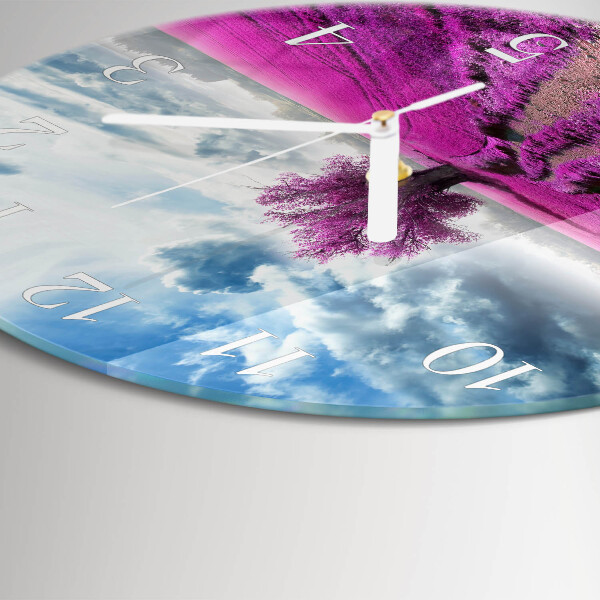 Glas wanduhr Feld
