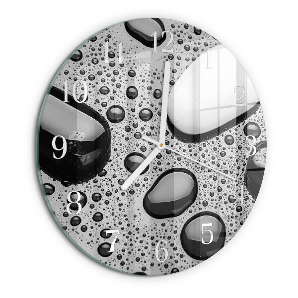 Glas wanduhr Steine