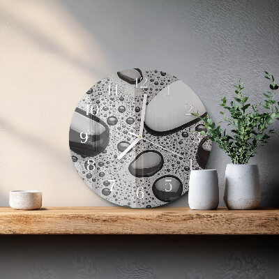 Glas wanduhr Steine