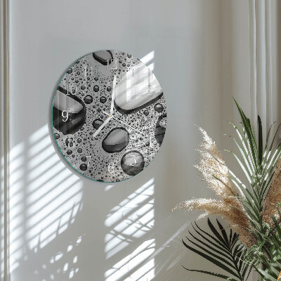 Glas wanduhr Steine