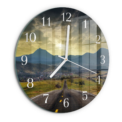 Glas wanduhr Pfadgebirge