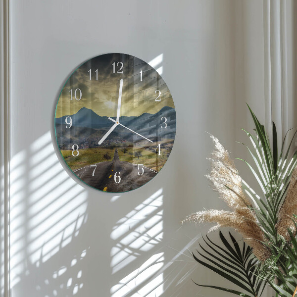 Glas wanduhr Pfadgebirge