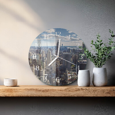 Glas wanduhr Stadt