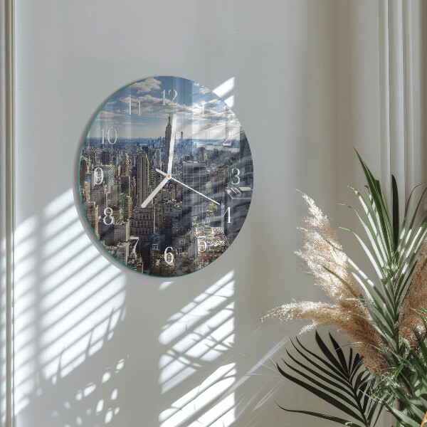 Glas wanduhr Stadt
