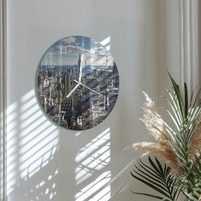 Glas wanduhr Stadt