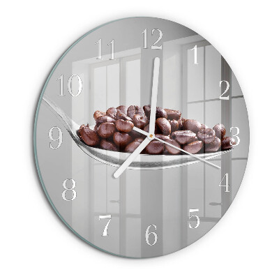 Glas wanduhr Ein Löffel Kaffee