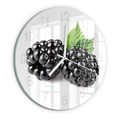 Glas wanduhr Brombeeren