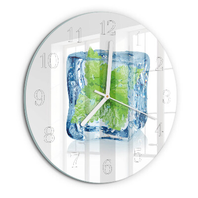 Glas wanduhr Eisminze