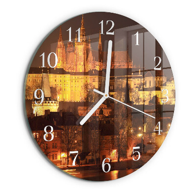 Glas wanduhr Prag