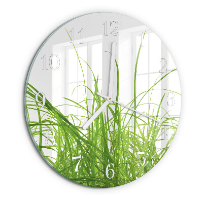 Glas wanduhr Gras