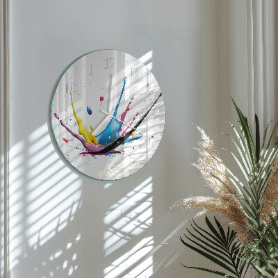 Glas wanduhr Farbe