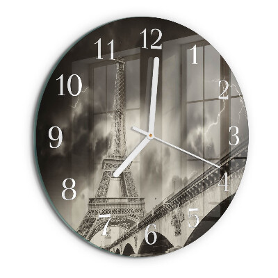 Glas wanduhr Paris
