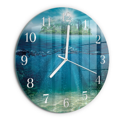 Glas wanduhr Meeresboden