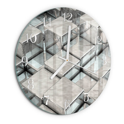 Glas wanduhr Würfel
