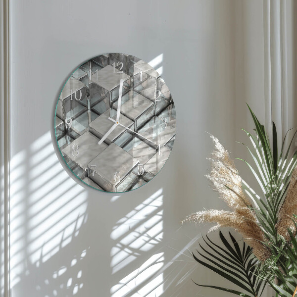 Glas wanduhr Würfel