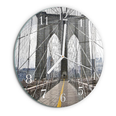 Glas wanduhr Brooklyn Bridge