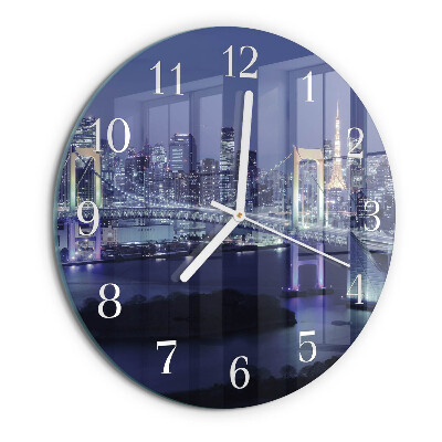Glas wanduhr Brücke