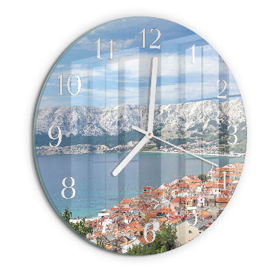 Glas wanduhr Bucht