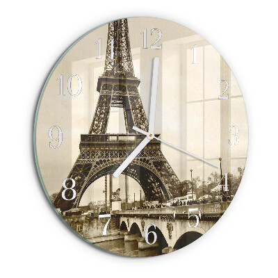 Glas wanduhr Paris
