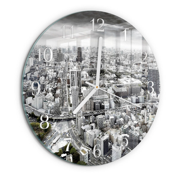 Glas wanduhr Stadt