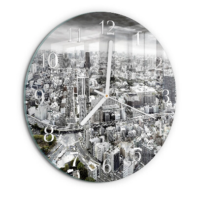 Glas wanduhr Stadt