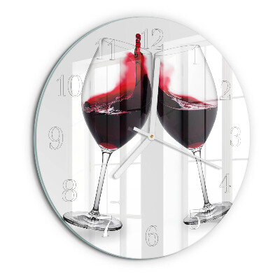 Glas wanduhr Wein