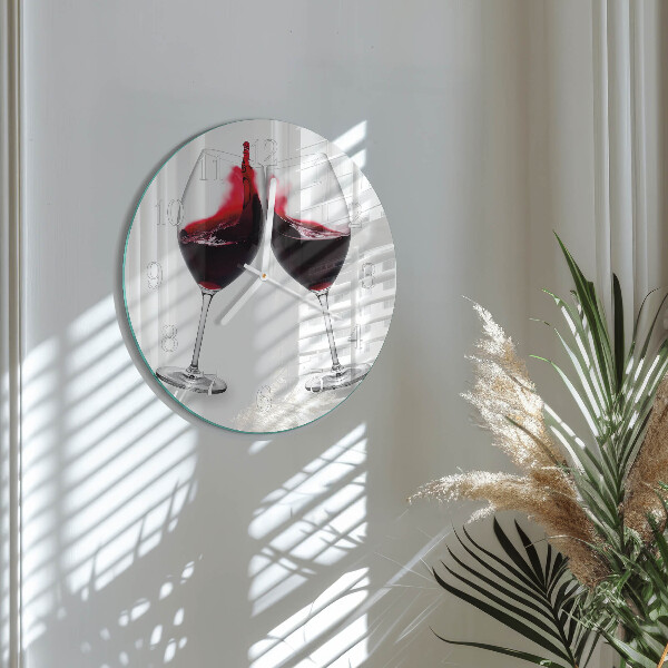 Glas wanduhr Wein