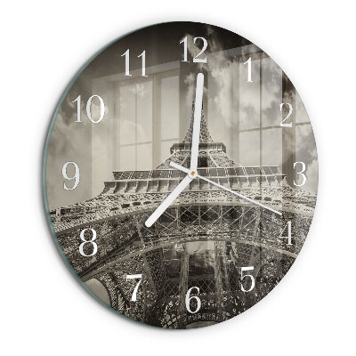 Glas wanduhr Eiffelturm