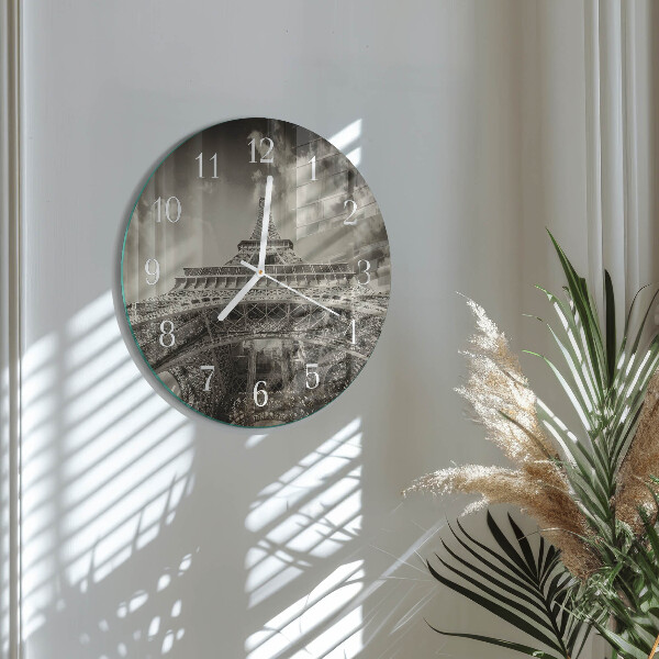 Glas wanduhr Eiffelturm
